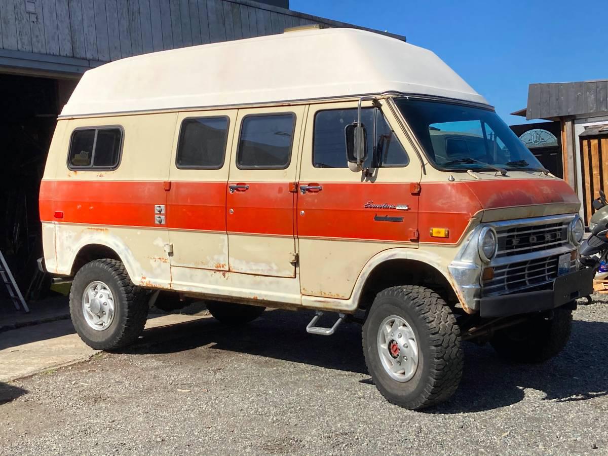 1973 Ford Econoline E300 Quadravan, V8, D44/D60, Dana 20 - BuiltRigs